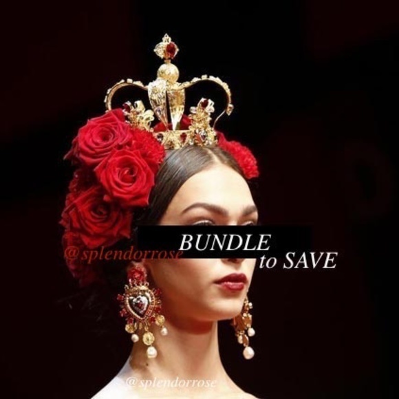 Crystal Flower Necklace Earrings Jewelry Set - Picture 9 of 16